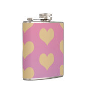 オンブレ薄紫ピンク金ゴールドモダンハートハート フラスク (右)