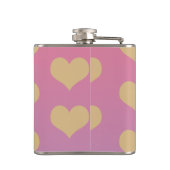 オンブレ薄紫ピンク金ゴールドモダンハートハート フラスク (裏面)