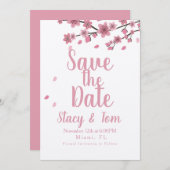 オンブレ さくら ピンク セーブ・ザ・デート 招待状 (正面/裏面)