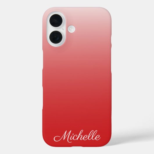 オンブレ・グラデーション・レッドの名入れ Case-Mate iPhoneケース (裏面)