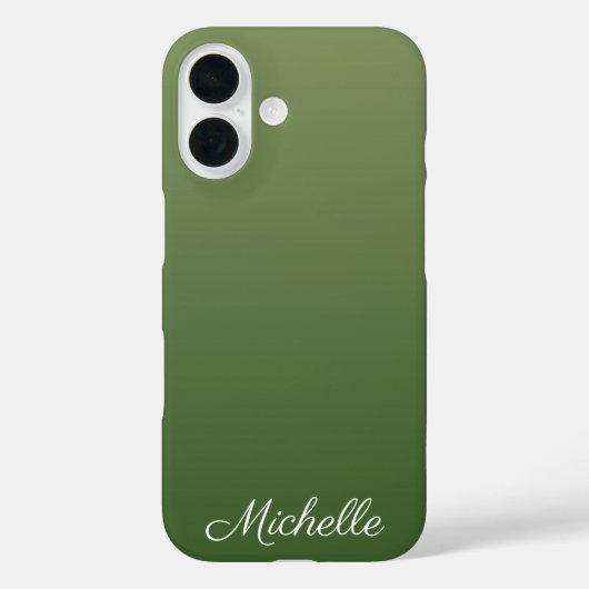 オンブレ グリーン 名前入り Case-Mate iPhoneケース (裏面)