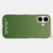 オンブレ グリーン 名前入り Case-Mate iPhoneケース (裏面 (横))