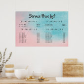 オンブレ サービス 価格 メニュー カスタム プリント ポスター (キッチン)