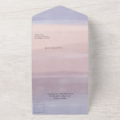 オンブレ ソフト パープル エレガント カスタム バット バー ミッツヴァー オールインワン招待状 (外側)