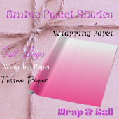 オンブレ パステル シェード ラッピングペーパー ラージペーパーバッグ