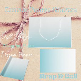 オンブレ パステル シェード ラージペーパーバッグ