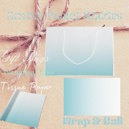 オンブレ パステル シェード ラージペーパーバッグ