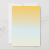 オンブレ ビーチ スーツケース デスティネーション ブライダル シャワー 招待状 (裏面)