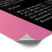 オンブレ ピンク オレンジ ブラック 価格表 サロン ポスター (角)