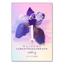 オンブレ ピンク パープル ウォーターカラー アイリス フラワル ウェディング