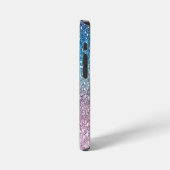 オンブレ ピンク ブルー ギラギラ 包装紙 iPhoneケース (左側面)