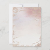 オンブレ ブラッシュ ピンク フロステッド ブランシュ & バブルリー シャワー 招待状 (裏面)