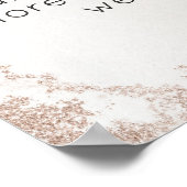 オンブレ ブラッシュ ピンク 霜 塗り 愛する人の記憶のサイン ポスター (角)