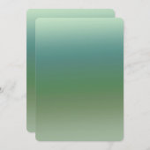 オンブレ ブルー グリーン シー ベイビー シャワー 招待状 (正面/裏面)