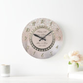 オンブレ ボケ ダイヤモンド 25周年結婚記念日 ラージ壁時計 (ホーム)