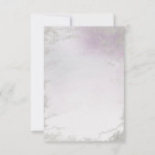 オンブレ ライトパープル シルバーフォイル ウェディング レセプション 招待状 (裏面)