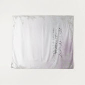 オンブレ ライトパープル シルバー フォトブース バックドロップ タペストリー (正面(横))