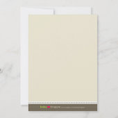 オンブレ リース タウペ 5x7" 出生発表 案内状 (裏面)