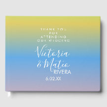 オンブレ レインボー イエロー ブルー ピンク ウェディング サンクスギビング