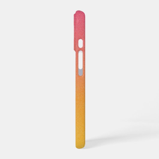 オンブレ・レッドのカスタム名入れ＋名言iPhoneケース iPhone 16ケース (左側面)