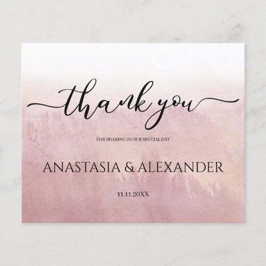 オンブレ/予算/ 感謝カード チラシ (正面)