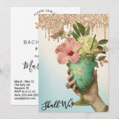 *~* オンブレ 10A101 フォト カクテル バチェロレッテ 招待状 (正面/裏面)