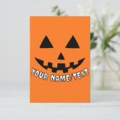 オンプリント ハロウィン かぼちゃ 名前・テキスト入れ可能 カード (スタンド正面)