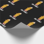 オンポイントおもしろいペンシルパンダークブルー ラッピングペーパー (角)