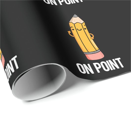 オンポイントおもしろいペンシルパンダークブルー ラッピングペーパー (ロールコーナー)