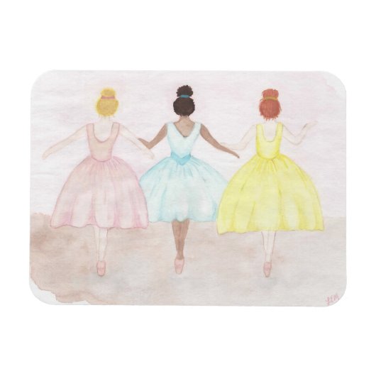 オンポイントバレエダンサー マグネット (横)