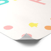 オンポップ・アートのアンドチルアイスクリーム子供の誕生日パーティー ポスター (角)