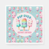 オンポップ・アートのアンドチルアイスポップ・アートのパーティーデコール誕生日 スタンダードランチョンナプキン (正面)