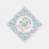 オンポップ・アートのアンドチルアイスポップ・アートのパーティーデコール誕生日 スタンダードランチョンナプキン (角)