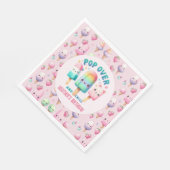 オンポップ・アートのアンドチルアイスポップ・アートのパーティーデコール誕生日 スタンダードランチョンナプキン (角)