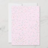 オンポップ・アートのオーバーサマーテーマ誕生日 招待状 (裏面)