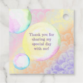 オンポップ・アートのオーバー子供の誕生日パーティーありがとう フェイバータグ (裏面)