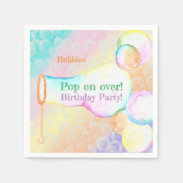 オンポップ・アートのオーバー子供の誕生日パーティー スタンダードカクテルナプキン