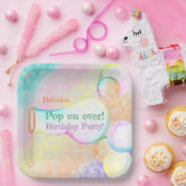 オンポップ・アートのオーバー子供の誕生日パーティー ペーパープレート (パーティー)