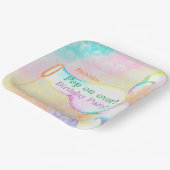 オンポップ・アートのオーバー子供の誕生日パーティー ペーパープレート (傾斜あり)