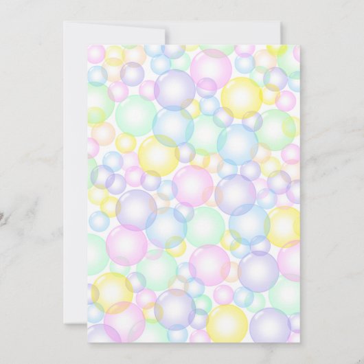 オンポップ・アートのオーバー子供の誕生日パーティー 招待状 (裏面)