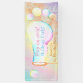 オンポップ・アートのオーバー子供の誕生日パーティー 横断幕 (縦)