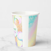 オンポップ・アートのオーバー子供の誕生日パーティー 紙コップ (左)