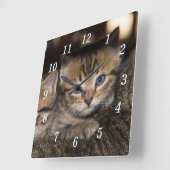オンママのバックウォール時計 スクエア壁時計 (傾斜)
