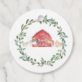 オンモダンファームメッセージカード,ファームパーティーラベル, Fav フェイバータグ (裏面)