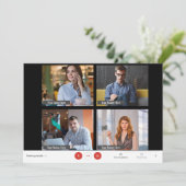 オンラおもしろいインズーム会議クリスマスホリデーカード シーズンカード (スタンド正面)