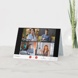 オンラおもしろいインズーム会議クリスマスホリデー カード