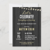 オンラおもしろいイン素朴Lantern写真退職パーティー 招待状 (正面)