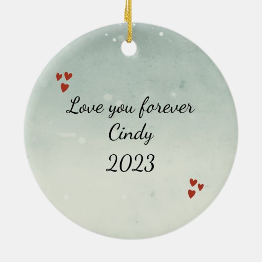 オンラお気に入りのイン検索ベアオーナメントカスタマイズ セラミックオーナメント (裏面)