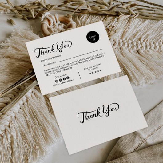 オンライシンプルンショップのサンキューカード サンキューカード