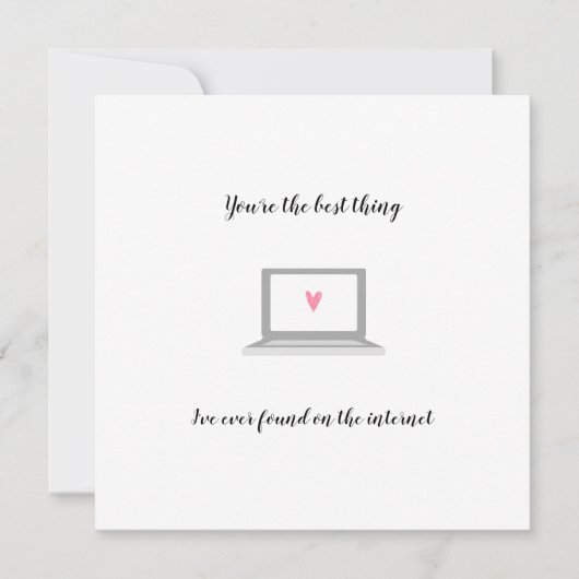 オンラインでの出会いがインターネットで最高のもの面白いカップル カード (正面)